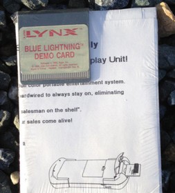 BLUE LIGHTNING Atari Lynx NEW DEALER DEMO CARTRIDGE