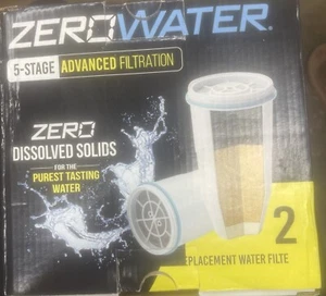 ZeroWater 5 Stage Advanted Filtration Filter Cartridges 2 Pack Replacements - Picture 1 of 6