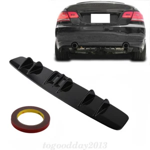 Universal 33"x6" Shark Fin 7 Wing Lower Lip Rear Bumper Diffuser Spoiler W/ Tape - Picture 1 of 10