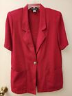Vintage Prophecy By Sag Harbor Red Women's Office Blazer Size 8