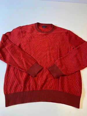 Club Monaco Suéter Sudadera Para Hombres XL Rojo Cuello Redondo Pullover Mezcla de Algodón DEFECTUOSO Foto 1 de 4