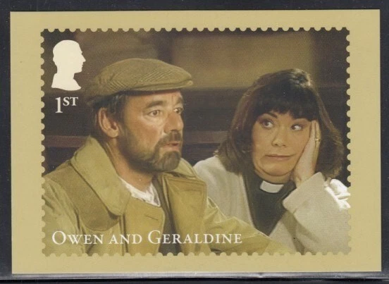 Tarjeta PHQ de Gran Bretaña El Vicario de Dibley, Owen y Geraldine Foto 1 de 1