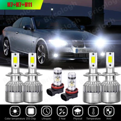 Faro LED blanco para BMW 323i 328i 335i 340i xDrive -6x 6000K + bombilla antiniebla Foto 1 de 4