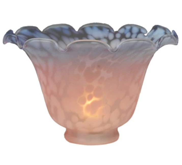 Meyda Tiffany 10731 Fluted 4" Tall Lamp Shade - Pink - Image 1 of 1