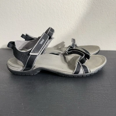 Sandálias Teva Verra femininas pretas cinza alças ajustáveis esportivas 1006263 tamanho 10 - Imagem 1 de 4