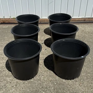 6-3.0 Gal. Plastic Nursery Pots Garden Plant Flower Pot Planter By HPP USA-Made - Picture 1 of 4