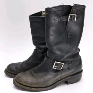 Chippewa Engineer Stiefel Herren 8.5E Schwarz Leder Vibram - Bild 1 von 11