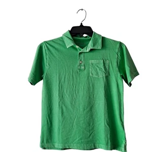 NWT Crewcuts J. Crew Top Short Sleeve Garment Dyed Polo Shirt Green Kids Size M - Picture 1 of 8