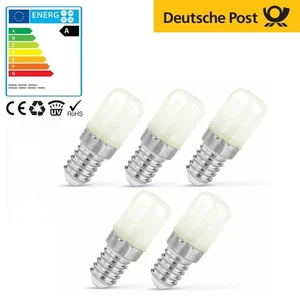 5Stück E14 LED Kühlschrankbirne Kühlschranklampe Glühbirne Warmweiß 2W-15W Birne - Bild 1 von 8
