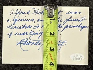 Carta firmada con autógrafo de Rhonda Fleming certificado de autenticidad JSA Alfred Hitchcock - Imagen 1 de 4