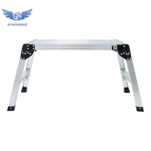 Aluminum Step Stool Non-slip Folding Work Platform 330lbs Drywall Ladder - Picture 1 of 14