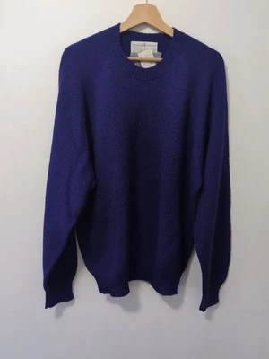 Peruvian Connection Sweater XL 100% Alpaca Wool Handmade Crew Neck Purple Unisex - Image 1 of 4