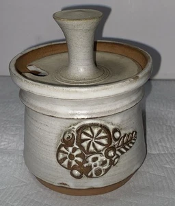 Studio Pottery Honey Jar Pot Signed Hamilton 75  Missing Wood Dipper - Picture 1 of 11