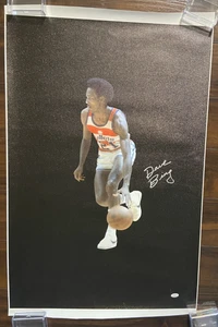 DAVE BING HOF'ER WASHINGTON BULLETS HANDSIGNIERT LEINWAND POSTER 24X38" JSA/COA - Bild 1 von 3