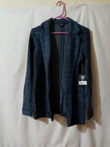 Simply Vera Wang Open Front Cardigan Pullover meliert Jacke XS blau und schwarz - Bild 1 von 6