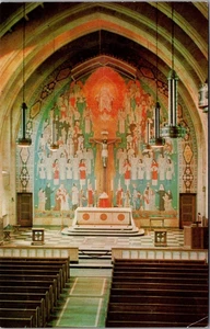 KIRCHE Innenansicht ST. PAUL'S INDIANERMISSION Marty, South Dakota SD Postkarte - Bild 1 von 2