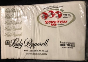 VTG Lady Pepperell Fine Combed Percale Stretch Fit 54x76 Bottom Sheet Double Bed - Picture 1 of 3