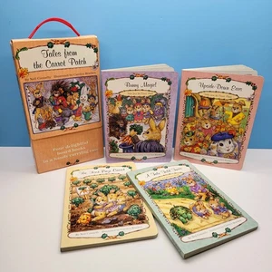 Tales from the Carrot Patch Board Books w/ Carrying Case! Vintage 1999 ✨️ CUTE!! - Imagen 1 de 16