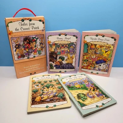 Tales from the Carrot Patch Board Books w/ Carrying Case! Vintage 1999 ✨️ CUTE!! - Image 1 of 4