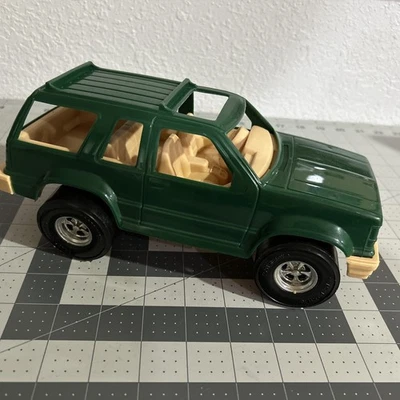 Vintage Tootsie Toy Ford Explorer Green 2 Door Plastic Toy approx 10" Made USA - Image 1 of 4