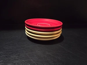 FIESTA WARE Scarlet / Ivory Saucers (Retired) - You Choose - Homer Laughlin Co - Picture 1 of 7