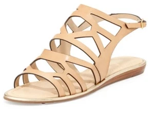 Sandalias planas Kate Spade New York Aster cuero marrón tostado para mujer 9,5 M” - Imagen 1 de 6
