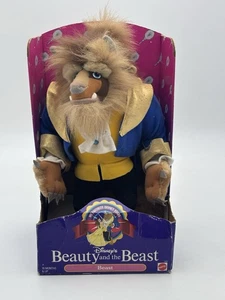 Disney Beauty And The Beast Plush Beast 1992 Vintage Collectible In Box - Imagen 1 de 9