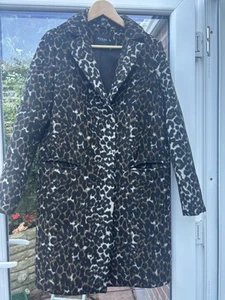 Guess Leopard Print Coat Small - Picture 1 of 6