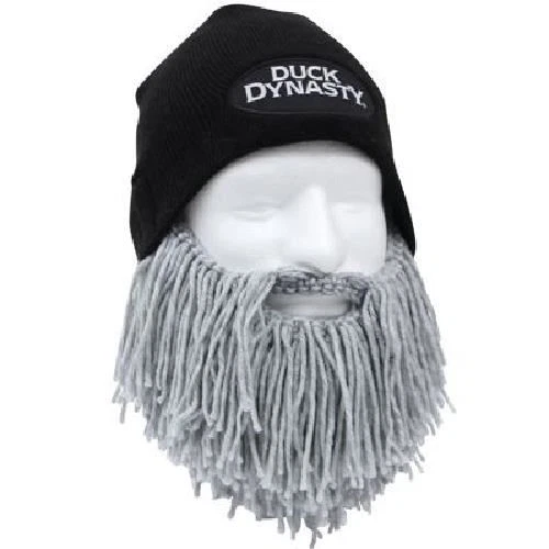 Duck Dynasty Black Beanie - Short Gray Beard By Beard Head