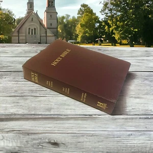 Christian Bible Holman NKJV King James Brown Leather Red Letter 1979 Helps Maps - Bild 1 von 13