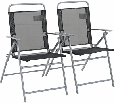 Havnyt Pacific Garten Klappstühle Geflecht Stahlgestell Wetterfest 2er Set