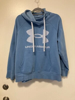 Women's UNDER ARMOUR Hoodie Sweatshirt Size 1X Blue, White Speckled Pocket  - Image 1 of 4