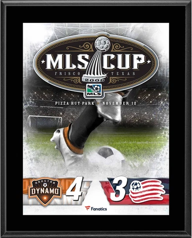 Houston Dynamo vs New England Revolution 2006 MLS Cup 10.5" x 13" Plaque Cover