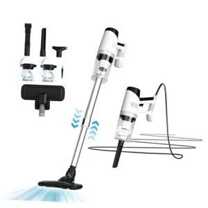 Corded Stick Vacuum, Long Power Corded Vacuum, Powerful Suction White - Picture 1 of 8
