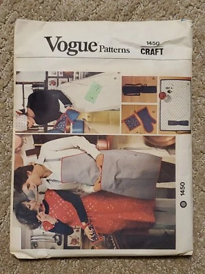 Vogue Apron Placemat Potholder Craft Pattern 1450 Medium Uncut FF  - Image 1 of 4