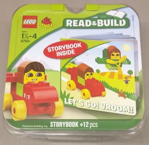 LEGO Duplo Read & Build 6760 Let's Go! Vroom! NEW! Story Book Race Car Airplane - Bild 1 von 5