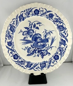 Two Vintage Wedgwood Etruria Blue Cornflower Round Platters 10.5 inches. A+ - Picture 1 of 4