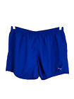 Reebok Mens Running Shorts Sz Large Blue Elastic W/Drawstring Single Back Pocket