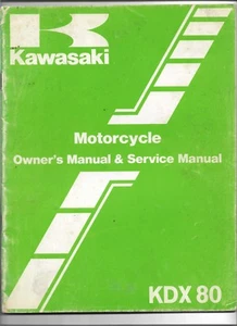 Original OE OEM Kawasaki KDX80 Motorcycle Owners & Service Manual 99920-1217-01 - Picture 1 of 1