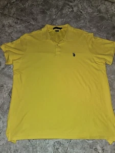 Polo uomo US Assn taglia XLarge giallo manica corta maglione cotone - Foto 1 di 7
