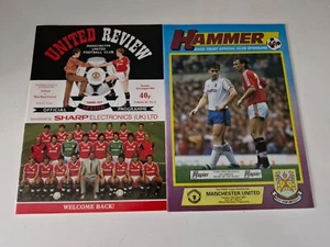 PROGRAMAS OFICIALES - MANCHESTER UNITED V WEST HAM UNITED - AMBOS JUEGOS - 1986/87 - Imagen 1 de 1