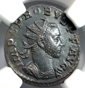 Probus Roman Empire NGC Ch AU Aurelianianus Woman Shield Wreath Ancient - Picture 1 of 24