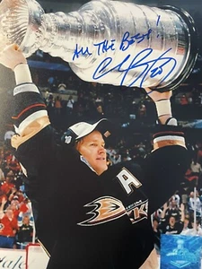 CHRIS PRONGER SIGNED ANAHEIM DUCKS STANLEY CUP AUTOGRAPHED 8X10 PHOTO COA - Picture 1 of 1