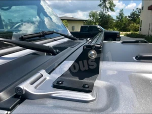 Upper Hood 32" LED Light Bar Custom Mount Kit Fit Jeep Wrangler JL Rubicon 18-25 - Picture 1 of 4