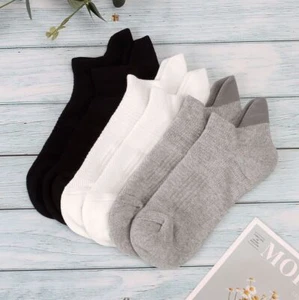 1/2/5 Pairs Mens Womens Ankle Athletic Socks Cotton Low Cut Casual Free Size - Picture 1 of 14