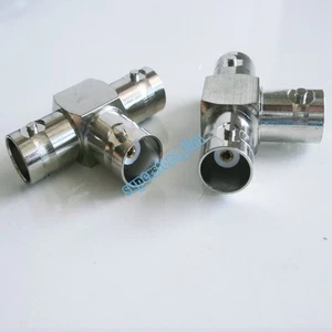1x BNC female to 2 BNC female Jack triple T in series RF adapter connector 3 way - Picture 1 of 5