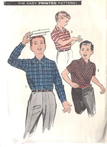 Vintage Advance SEWING Pattern Boys Sport Shirt 8970 12 - Picture 1 of 1