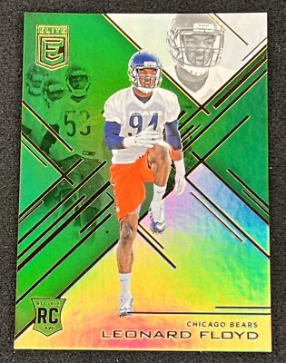 2016 Panini Donruss Green Elite Leonard Floyd #105 Chicago Bears RC Rookie - Image 1 of 2
