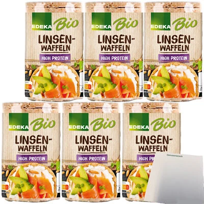 Edeka Bio Linsenwaffeln High Protein 6er Pack 6x90g Packung usy Block - Bild 1 von 4