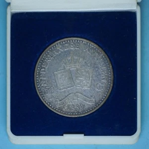 ANTILLE OLANDESI BEATRICE 50 GULDEN 1980 ARGENTO SILVER COIN CURRENCY COLLEZIONE - Imagen 1 de 4